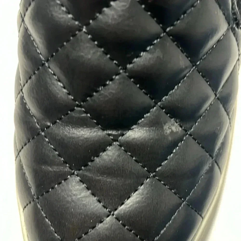 Imperfect quilted shoes Target A New Day black‎ quilted slip on shoes sneakers 6
